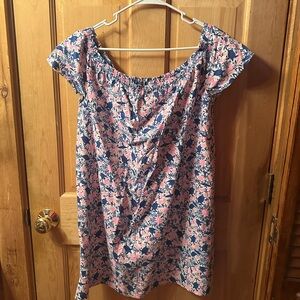 Floral Pink and Blue Women's Dress